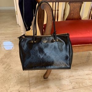 Gorgeous, inside and out, black Kate Spade bag.